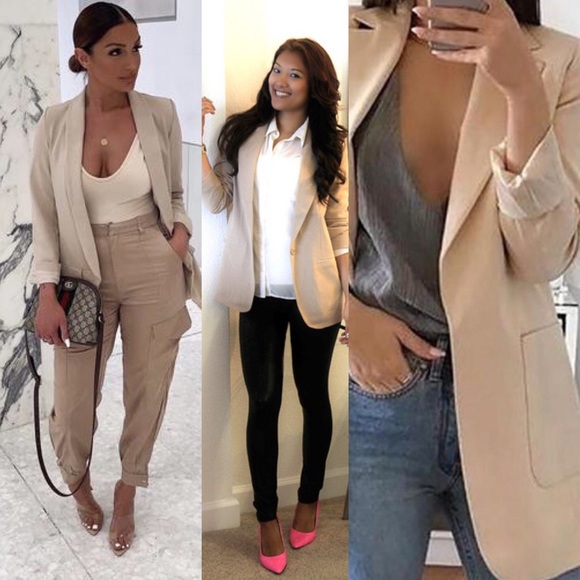 beige blazer jacket